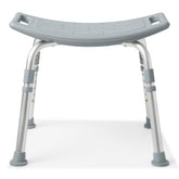 Medline Knockdown Shower Chair Without Back – 400 lb Capacity, Adjustable Height